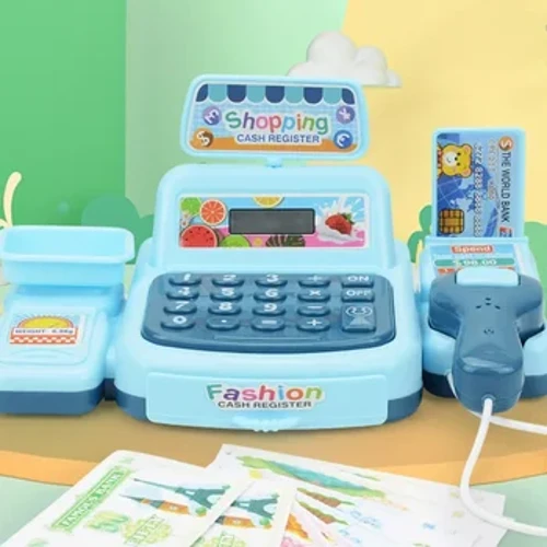 Simulatioun Supermarché Keesseberäich Spill House Light Sound Elektronesch Spillsaachen Mini Kamoudheet Buttek Kanner Gebuertsdag Cadeau