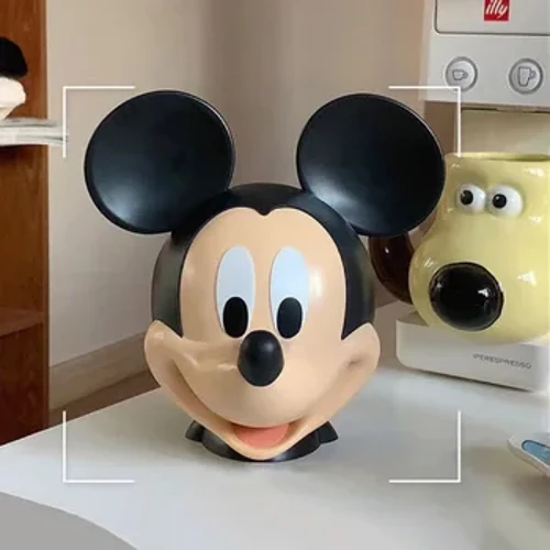 Cartwn Mickey Mouse Plentyn PVC Pot Cynilo Ffigur Gweithredu Mickey Donald Duck Model Dol Darn Arian Piggy Bank Addurniadau Anime Jar Newid