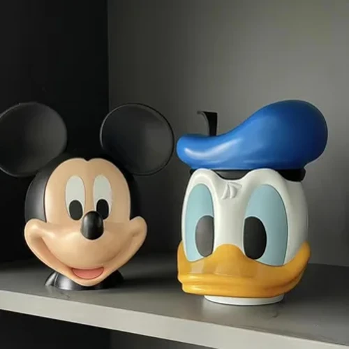 Kawai Disney Anime Figur Mickey Mouse Spargris Sød pengekasse Dekorativ Kreativ Desktop Ornamenter Gaver Børnesamling