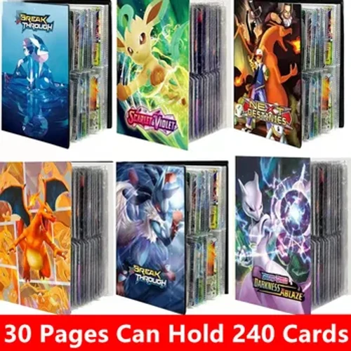 2024 Album Pokemon Cаrds Album Book Cаrtoon Anime Nev 240PCS Gаme Cаrd VMAKS GKS EKS Holder Collection Folder Kid Cool Toi Gift