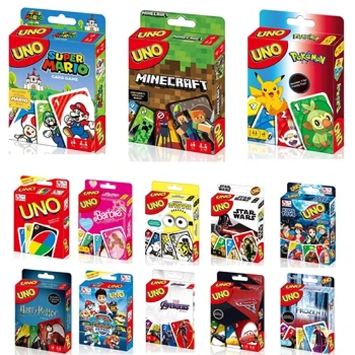 EEN FLIP! Brietspiller UNO Kaarten Harry Narutos Super Mario Chrëschtkaarten Dësch Spill Spill fir Erwuessener Kand Gebuertsdagscadeau Toy