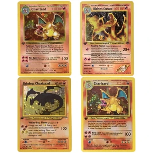 Pokemon bāzes komplekts 1996. Jaar Engels Kaarten Pikachu DIY spēle Pokemon Shining Charizard spēle kolekcijas kartītes dāvanu rotaļlietas