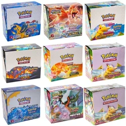 100/324/360Pcs Pokemon English French Spanish TCG: Hidden Fates Evolutions teanndáileog Cluiche Cártaí Trádála Inbhailithe Bréagán Leanaí