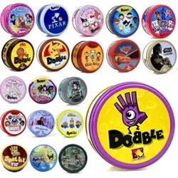 28 стыляў Double Juego Card Dobble Card Game Table Board Game for Dobbles Kids HP Metal Box Card Matching Toys for Childrens