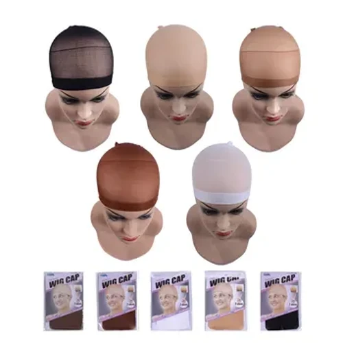 2 pcs/Pack perruque casquettes filets à cheveux tisser des filets à cheveux perruque filets extensible maille casquettes bas casquettes pour faire des perruques taille libre