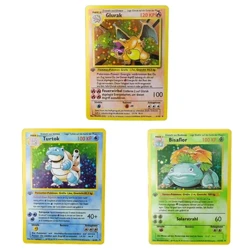 1996Years Pokemon Base Set German card PTCG Charizard Pikachu Game Collection DIY Flash Card Mga Regalong Laruang Bata
