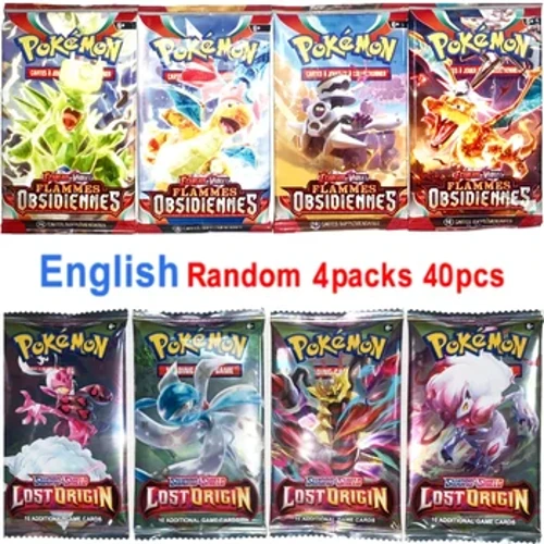 40db Pokemon kártyák GX Vmax EX Lost Origin Scarlet & Violet Card Shining Game Collection Csata tranzakciós kártyák Ünnepi ajándékok
