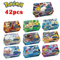 Bagong SCARLET&VIOLET Pokemon card Iron Box 42 Card Battle Game Hobby Collectibles Game Collection Mga Anime Pambata Card