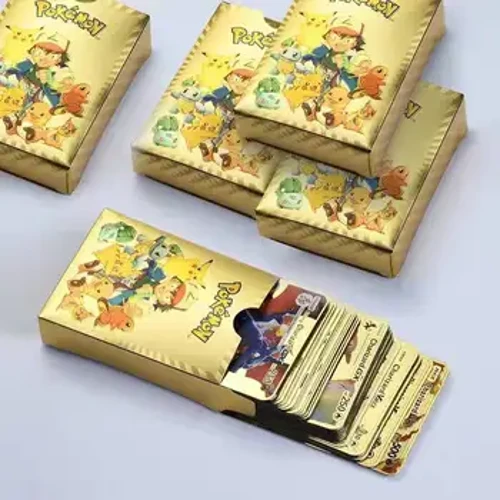 5-55PCS cartas pokemon francaise español 골드 카드 스페인어 영어 호일 골드 silve 카드 Metalicas Charizard Vmax Gx 게임 카드