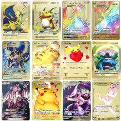183200 ачкоў HP Charizard Pokemon Raichu Super Golden Metal Super Card Англійская карта Mewtwo Vmax Mega Anime Game Collection падарунак