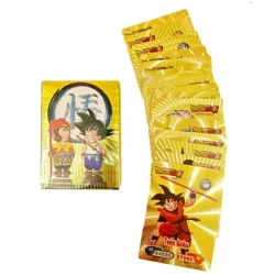 50 Thẻ Rồng Bóng Tarding Thẻ Trò Chơi PVC Vàng Sáng Thẻ Anime Goku Vegeta Bộ Sưu Tập Trận Đồ Chơi Cho Bé Trai Trẻ Em quà Tặng