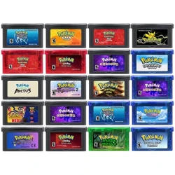 GBA spillkassett 32-biters videospillkonsollkort Pokémon-serien Liquid Crystal FireRed Rocket Unbound Gaia Fabn Laget for GBA