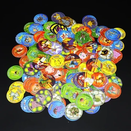 30st 1st/2nd EditionAsh Ketchum Tazos Pokemon Starter Pokemon Tap Collection Card Pikachu Trainer Round Pogs Cheetos Chipitaps