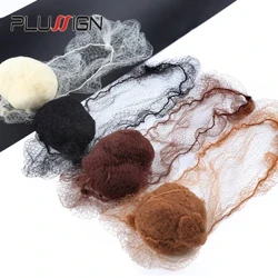 Plussign 20 adet/lot saç ağı için 5mm görünmez tek kullanımlık naylon saç ağları kadınlar için siyah kahverengi koyu kahve rengi