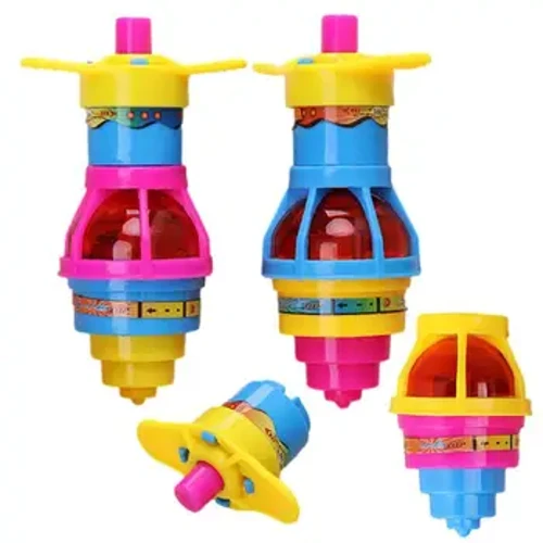 Haurrentzako jostailuak poltsan jarritako jostailu borobil argitsuak Mutilak Neskak Musika arina Giro birakaria Spinning Top Fidget Spinner Haurrak Jostailu klasikoak
