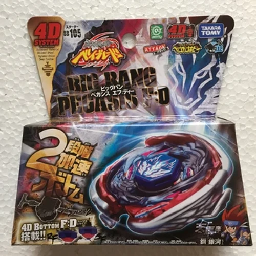 Takara Tomy Japanse Beyblade BB105 Big Bang Pegasis F:D 4D Systeem tol speelgoed