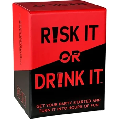 Risk It Or Drink It Zabavna zabava za študente Igra s kartami Drinking Game Pregame Night Hilarious Dares Challenges Questions Adult