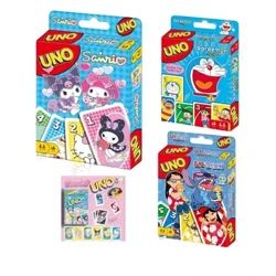 UNO Sanrio Doraemon Ліло та Стіч Настільна гра Аніме Мультфільм Kawaii Figure Pattern Сім'я Смішні розваги Картки Ігри Подарунки