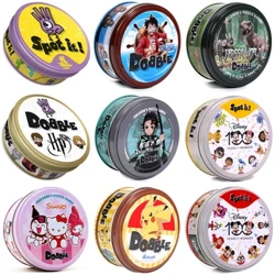 28 stiilis Double juego kaart Dobble kaardimäng lauamäng lastele Dobbles HP Metal Box kaardiga sobivad mänguasjad lastele