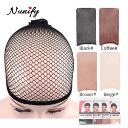 Nunify Nylon Hårnät Material för peruker Nya töjbara elastiska hårnät Snood Peruk Keps Mesh Cosplay Svart Färg Fisk Hårnät
