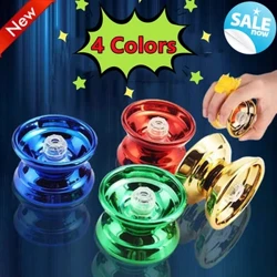 Yoyo kim loại nhôm chuyên nghiệp 4 màu dành cho trẻ em và người mới bắt đầu Yo-yo kim loại dành cho trẻ em và người lớn với phụ kiện Yo Yo Đồ chơi quà tặng