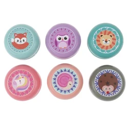 Enfants yoyo balle mignon animaux imprimés en bois yoyo jouets