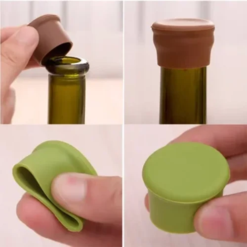 Tapón de botella de cristal para cóctel, accesorios para Bar, corcho de vino tinto, elaboración casera de cerveza y fermentador de vino, artículos de bar, cocina, comedor y jardín, 5 uds.