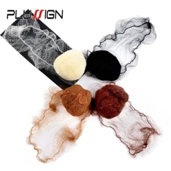 Ansawdd Hight neilon elastig gwallt net du llwydfelyn brown lliw gwallt wig cap net 20 pcs/lot