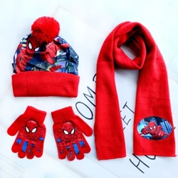 O le Autumn New Winter Hat Hat SpiderMan Red Halloween Cartoon Scarf Hat Glove pulou lalaga mafanafana tama teine ​​pulou Tamaititi Kerisimasi.