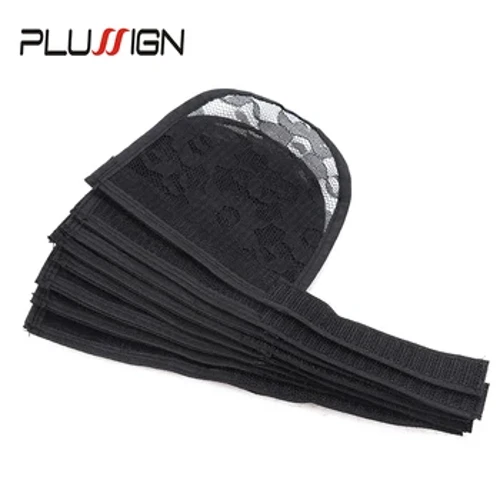 Ponytail Net Base Hair Net Para sa Paggawa ng Ponytail Hair Extension Black Pony Tail Weaving Net Na May Adjust Strap Lace Net Para sa Wig