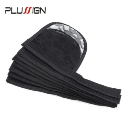 Ponytail Net Base Hair Net Para sa Paggawa ng Ponytail Hair Extension Black Pony Tail Weaving Net Na May Adjust Strap Lace Net Para sa Wig