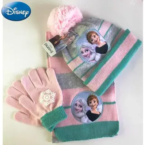 Disney Congelati Ragazze Ragazzi Cappelli Elsa Anna Principessa Cappelli lavorati a maglia per bambini Sciarpe Guanti Abito Autunno Inverno Berretti caldi Regalo del partito