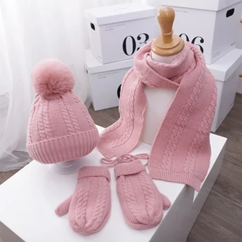 3PCS Pepe Winter pulou sikafu totini lima Tamaiti pulou lalaga pupuni e puipuia le taliga o tamaiti mo tama teine ​​i fafo mea pepe.