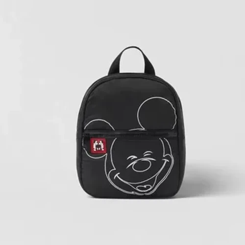 Mickey Disney Arddull Newydd Sbon Backpacks Du Plant Argraffu Bagiau Cynfas Syml Ciwt Ffasiwn Meddal Ar Gyfer Bechgyn Merched Babanod