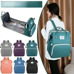 Faltbare Mumientasche mit großem Fassungsvermögen, neuer, modischer Rucksack für Mütter mit Kindern, faltbare Mutter- und Babytasche für Kinderbett