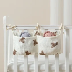 Yeni Başucu Bebek Bezi Çantası Sevimli Karikatür Bebek Tek Kullanımlık Bebek Bezi saklama çantası Çanta Erkek Kız Bebek Beşik Şişe Arabası Asılı Çanta