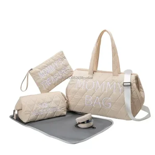 Mama tote túi tã cho mẹ mẹ lớn túi công suất lớn phụ nữ tã nhà tổ chức xe đẩy em bé chăm sóc em bé du lịch baby em bé