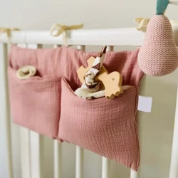 Bag Storio Wrth erchwyn y Gwely Babanod Trefnydd Crib Babanod Bag Crog Ar gyfer Hanfodion Babanod Crog Gwely Newydd-anedig Aml-bwrpas