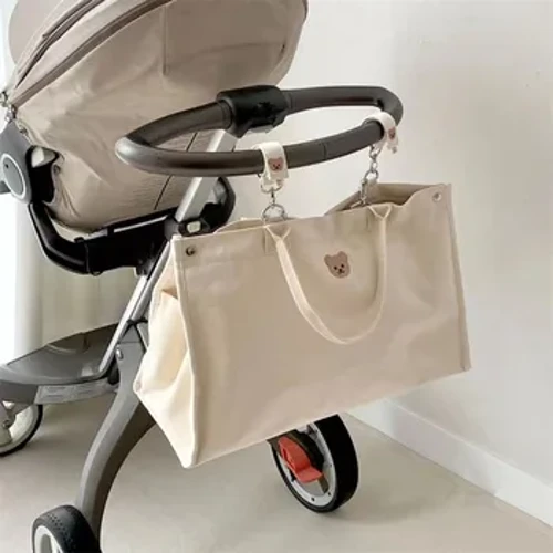 Ins Kapasitas Besar Tas Ibu lan Bayi Portabel Kanvas Korea Mommy Bag Tas Ibu lan Bayi Multifungsi Anyar