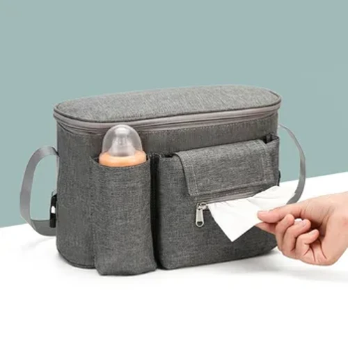 Trefnydd Bag Stroller Babanod Deiliad Cwpan Potel Bagiau Diaper Bag Cewyn Mamolaeth Affeithwyr ar gyfer Cludadwy Babanod Cludadwy 2024 Newydd
