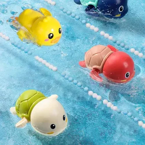 Cute Turtle Munting Palaka Mga Laruang Pamliligo ng Sanggol na Tubig Maglaro ng Clockwork Mga Laruan para sa Mga Laruang Larawan para sa Mga Lalaking Babae