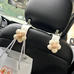 4 STK Creative bilkroker Temperament Blomst Seteryggoppbevaring Bilsetekroker Seteryggtilbehør Kroker Vesker Kleskroker Klemmer
