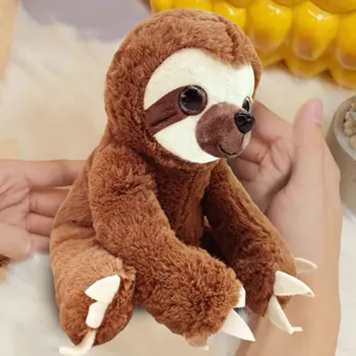 Simulasi lucu boneka sloth aksesoris kereta dorong lucu 25 cm lucu duduk sloth boneka kain boneka hadiah ulang tahun penyembuhan lucu ornam