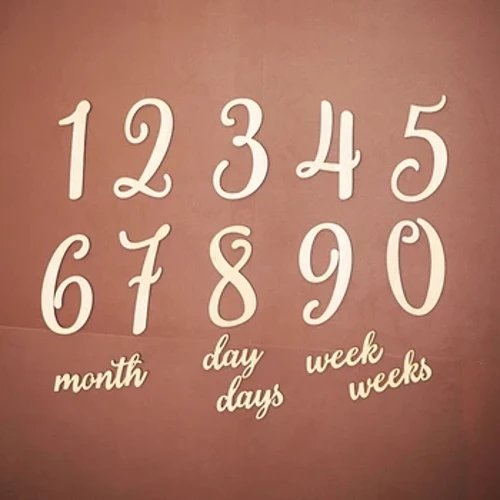 Baby Milestone Cards Wood Milestone Photography Milestones Memorial Monthly Commemorativenir Photo Accessories For Newborn Baby