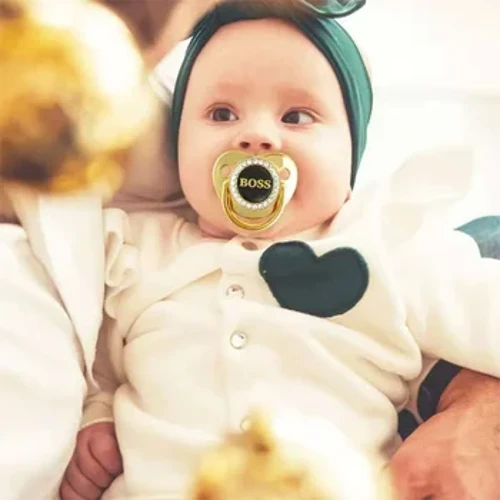 0-3 Blianta Grianghrafadóireacht Accessories Boss Corónach Grá Croí Ceann Maol le Clúdach Dust Pacifier Babaí Nua Silicone