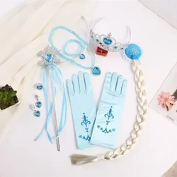 Nữ Hoàng Tuyết Cosplay Phụ Kiện Bé Gái Kim Cương Bông Tuyết Đũa Nơ Viền Vương Miện Công Chúa Trẻ Em Đạo Cụ Chụp Ảnh