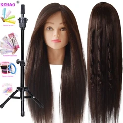 85% Echt Hoer Poppen Kapp Fir Frisur Professionell Training Kapp Kit Mannequin Kapp Styling Fir ze üben Hot Curl Iron Straighten
