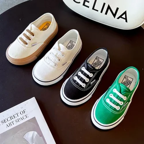 кроссовки детские Vårnya Barn Sko Barn Canvas Sko Färgglada Koreanska Sko Pojkar Mjuka sulor Flickor Sko Zapatillas Tenis