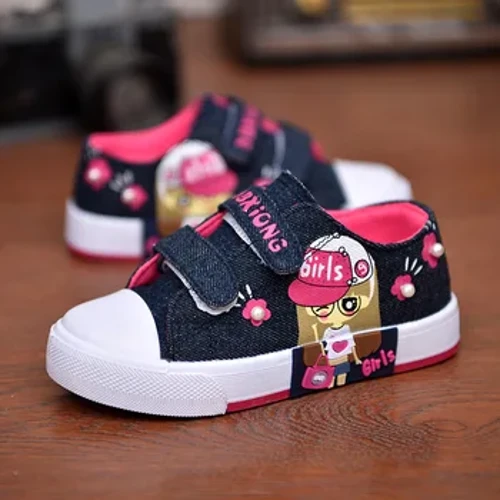 Imfashini Yezinkathi Ezine Izingane Ikhathuni Lekhanvasi Izicathulo Ezemidlalo Ezivamile Izingane Izicathulo Intombazane iphansi ngezansi Izingane Ama-Sneakers Izingane ezisacathula I-Tennis Shoe