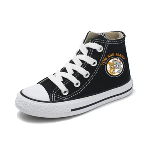 Ffasiwn Tom Jerry Cartwn kawaii Kids Esgidiau Merch Bechgyn Plant Cynfas Esgidiau Chwaraeon Sneakers Achlysurol Plant Argraffu Esgidiau Tenis Bechgyn